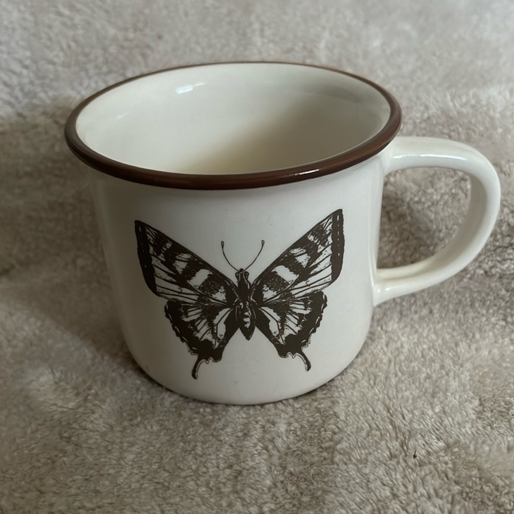 burton + Burton Butterfly Coffee Tea Cup Mug Thank You Gift